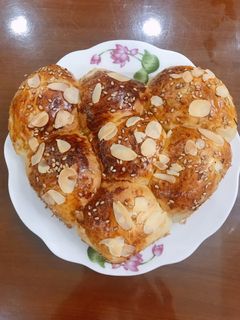 Hình của món Bánh mì hoa cúc không cần nhồi bột.
