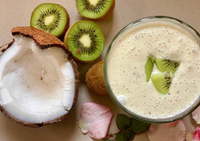 Steps to Make Mario Batali Coconut 🥥 Kiwi 🥝 Smoothie