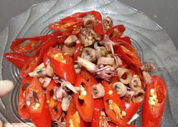 Resep Baru Tumis Cumi Cabe Merah Yummy Mantul