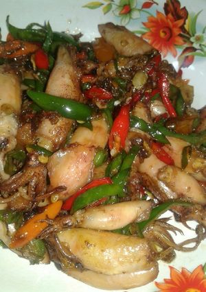 Foto resep Cumi asin warna warni