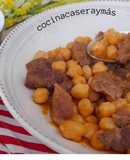 Ternera con garbanzos -o callos falsos-