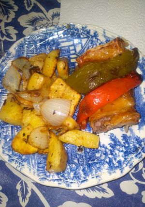 Una foto de Vacío al Horno con Verduras
