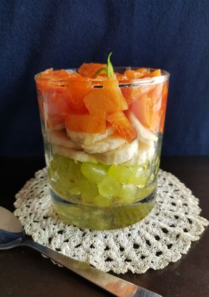 A picture of Tricolor Fruit Salad.
