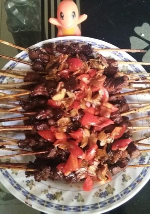 Foto resep Sate daging bumbu kecap sederhana