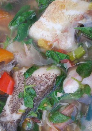 Foto resep Sop ikan kerapu segar praktis