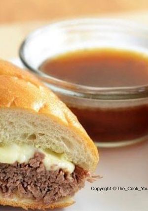 A picture of French Dip sandwiches.