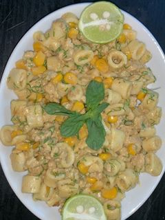 صورة لوصفة معكرونه دجاج وذره