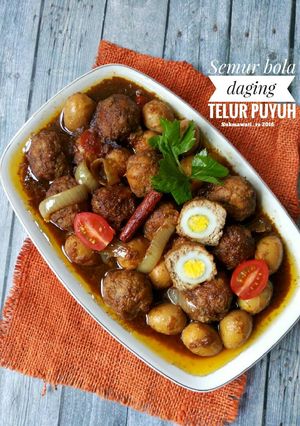 Foto resep Semur Bola Daging Telur Puyuh