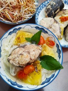 Hình của món Bún cá thu siêu tốc.