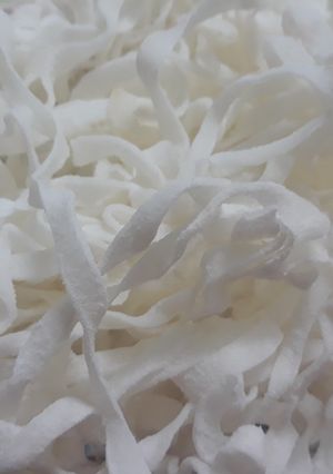 Hình của món Mứt dừa (vị truyền thống màu trắng).