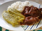 Una foto de cabrito en adobo