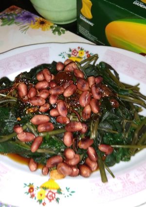Foto resep Kangkung kacang sambal lotis