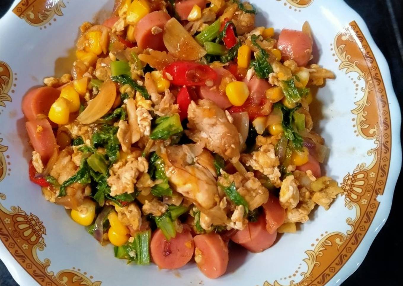 Cara Gampang Menyiapkan Nasi gila ala bunda arra😁, Enak Banget