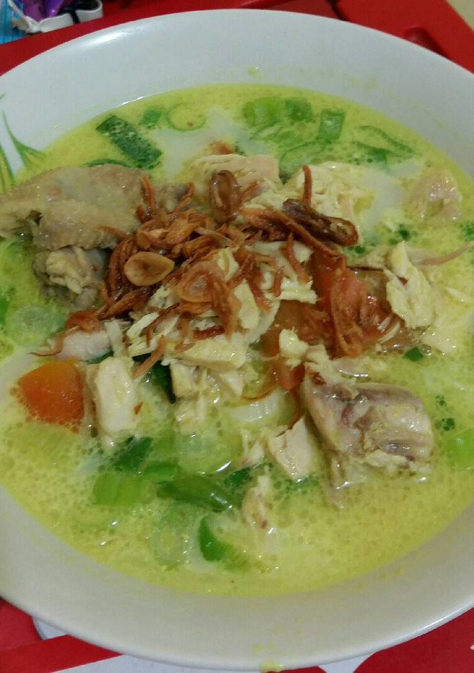Foto resep Soto ayam kuah susu &santan
