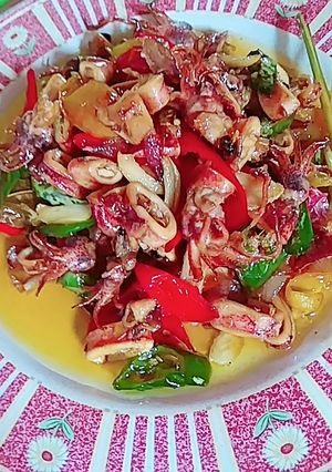 Foto resep Tumis cumi pelangi