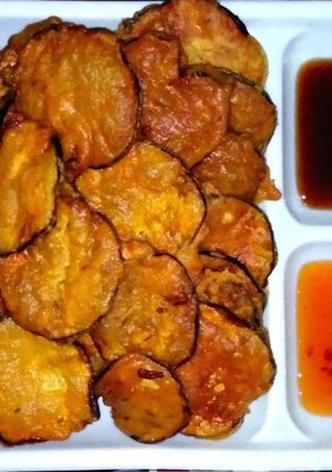 A picture of Sweet and sour eggplant crisps #CookpadRamadan.