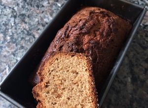 Una foto de Budín de mantecol y chocolate