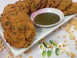 Bengal Gram/Chana Daal Vadas with Fenugreek Greens