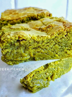 Foto resep Green Tea / Matcha Brownies (Chewy)