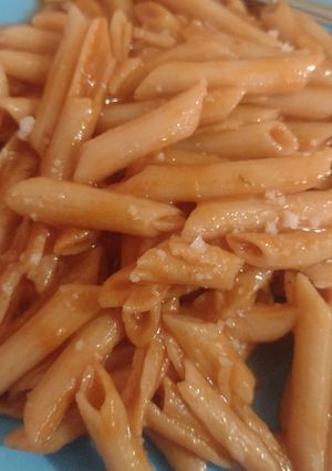 A picture of Penne Soup with Tomato Sauce🍅.