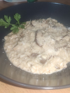 Una foto de Risotto de setas Shiitake