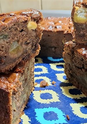 Una foto de Budín de melón húmedo de chocolate