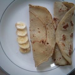 A picture of Simple banana crepes.
