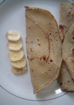 A picture of Simple banana crepes.