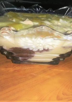 A picture of Fruit Custard Delite 🍎🍌.
