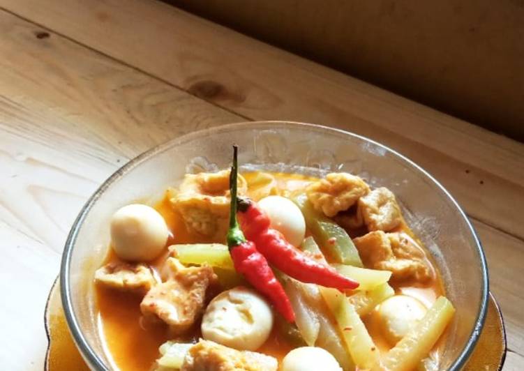 Sayur Labu tahu telur puyuh kuah santen 💕