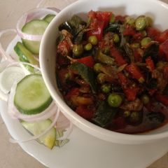 A picture of Kasuri carrot peas.