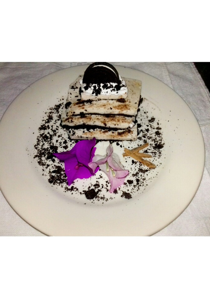 Una foto de Tarta de oreo con cacao