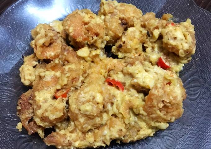 UDANG TELUR ASIN (SALTED EGG) Mantap-mantap