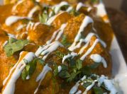 A picture of garlic and coriander naan