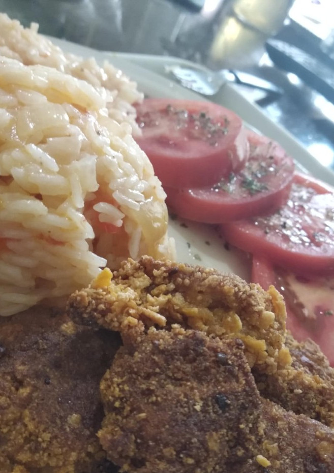 Una foto de Nuggets veganas de no pollo