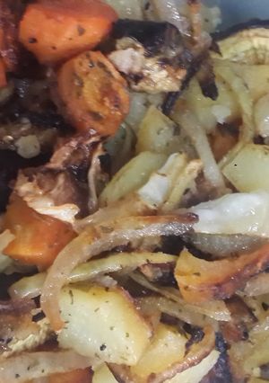 Una foto de Mix de  verduras al chimichurri y al  horno