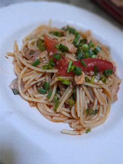 A picture of Fajita spaghetti!🍝.