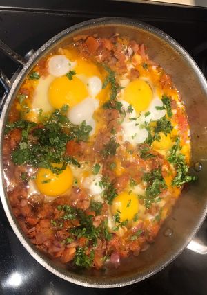 Una foto de Huevos rancheros