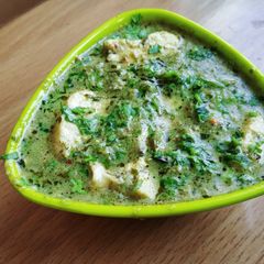 A picture of Coriander Paneer.