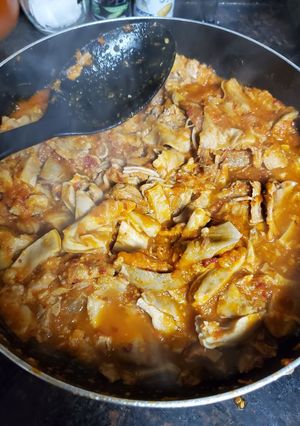 Una foto de Carnitas en salsa roja