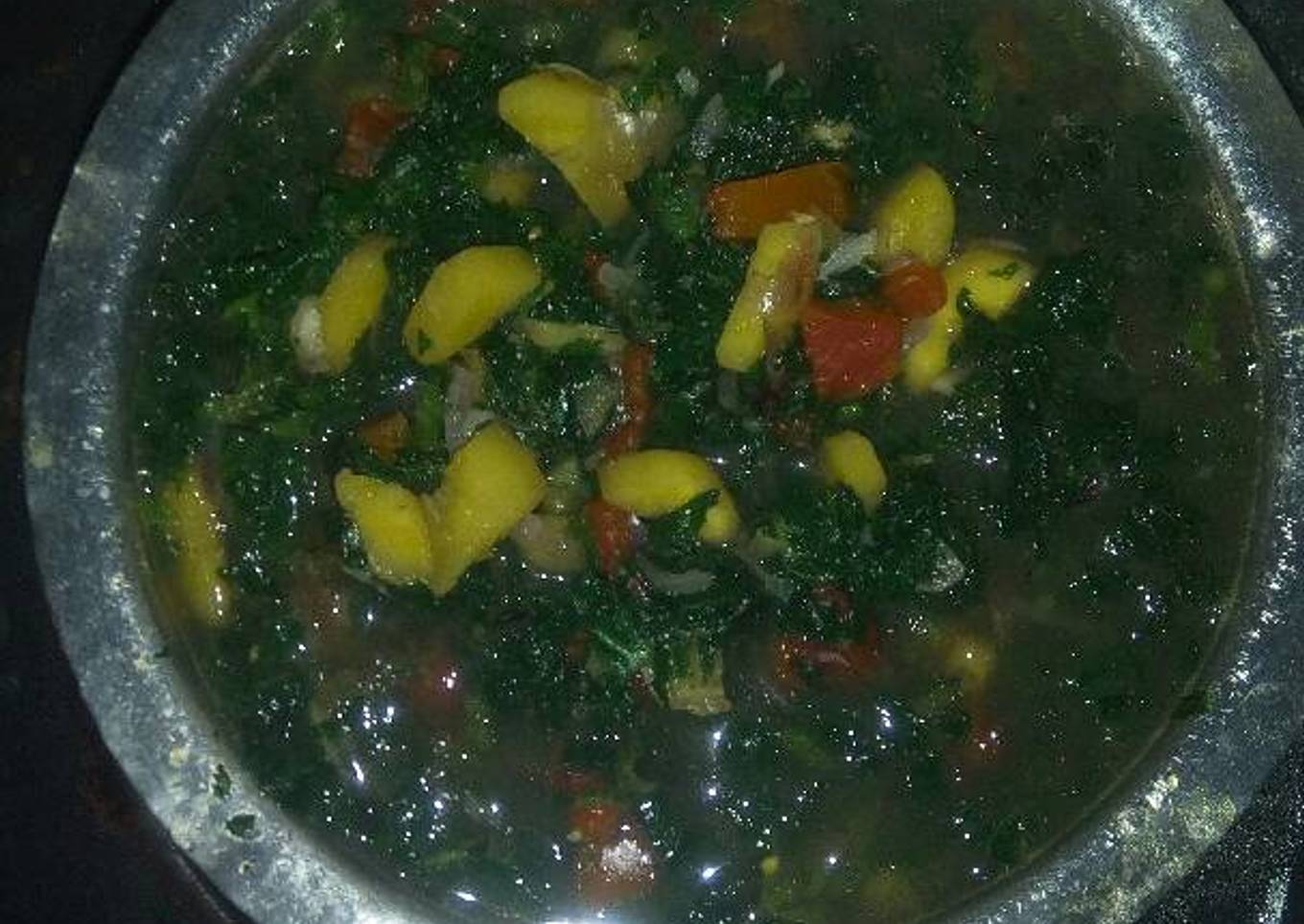 Stinging Nettle Banana stew