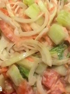 Foto resep Salad Sayur Mudah dan Enak dengan saus mayonaise thousan island