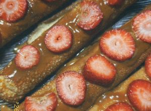Una foto de Panqueques con dulce de leche