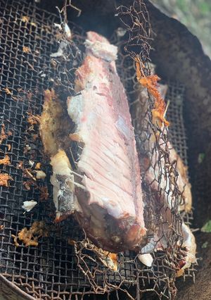 Una foto de Pescado asado al carbón