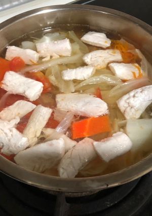 蔬菜魚湯 的食譜成品照片