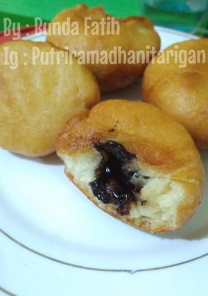 Foto resep Donat isi coklat simpel