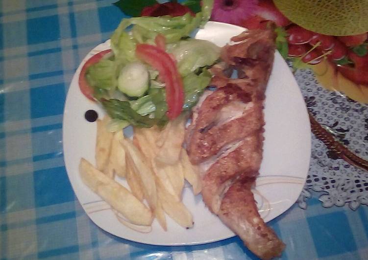Red fish and chips