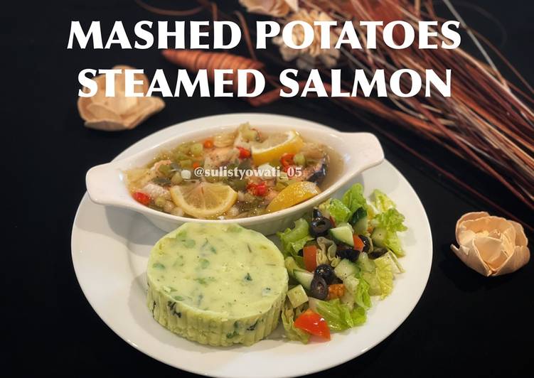 Resep Baru MASHED POTATOES Sehat &amp;amp; STEAMED SALMON Paling Enak