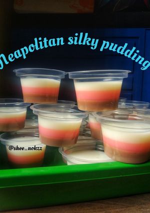 Foto resep Neapolitan silky pudding