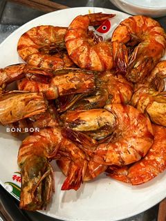 Hình của món Tôm Sú Nướng Sa Tế.
